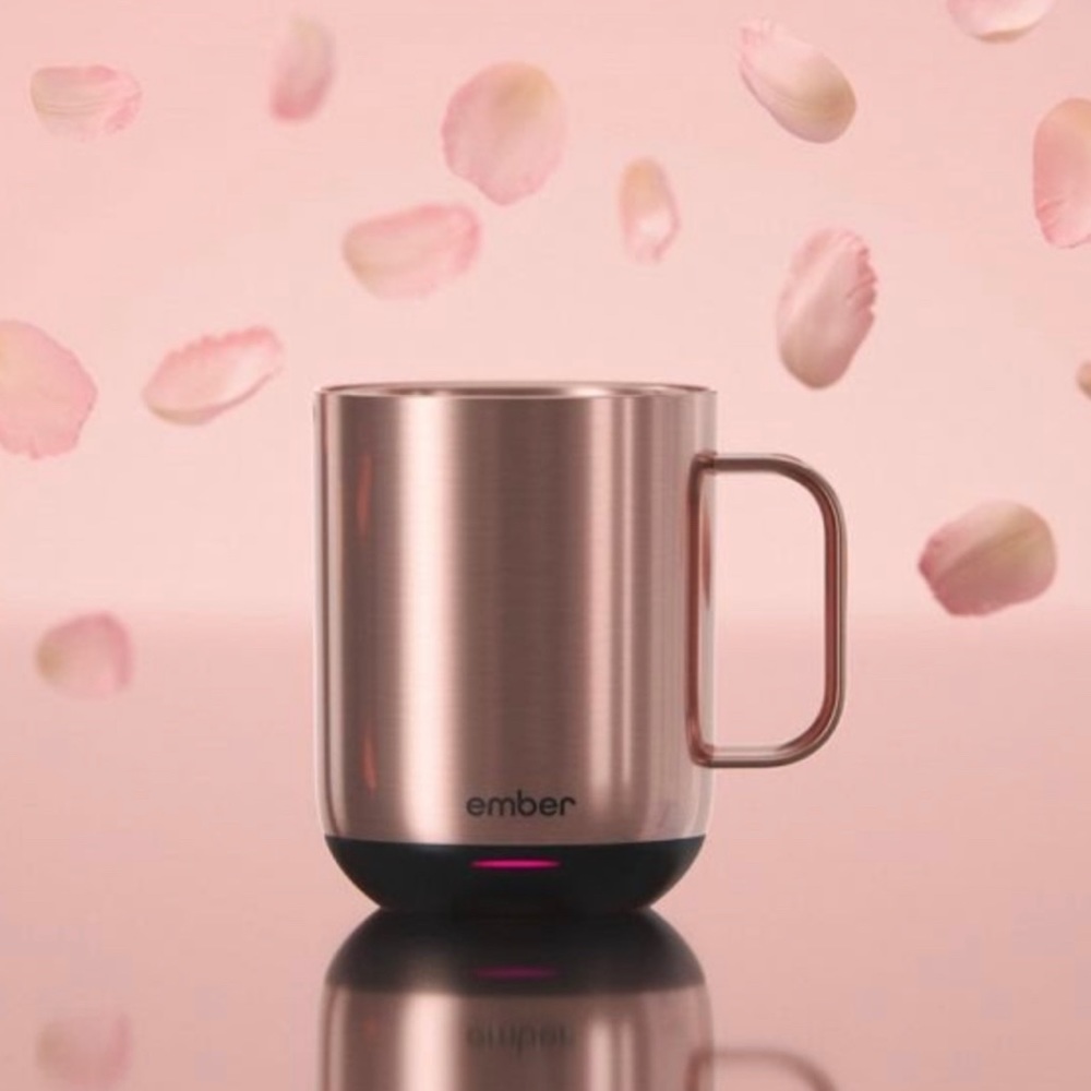 Ember Rose Gold Metallic Heating Mug 10 oz